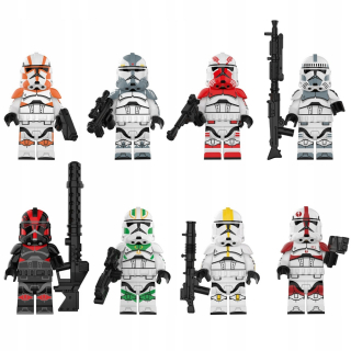 8 ks Star Wars Bricks Klonový oddiel Stormtrooperov